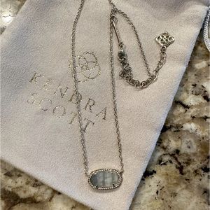 Kendra Scoot Elisa Silver Pendant Necklace in grey